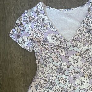 No Boundaries Floral Dress in Purple and White